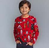 Space Holiday Red Tee for kids