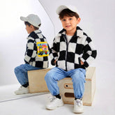 Black And White Love Minions Fur Jacket