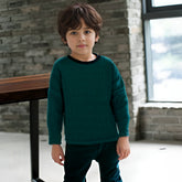 Emerald Ribbed Comfort Tee for Kids