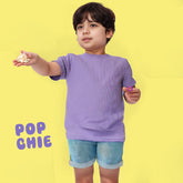 Purple Waffle Textured T-Shirt