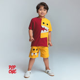 Monster Face Kids Set - Red Yellow