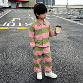 Pink And Green Stripe Cord Set