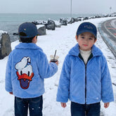 Donald Duck Blue Fur Jacket