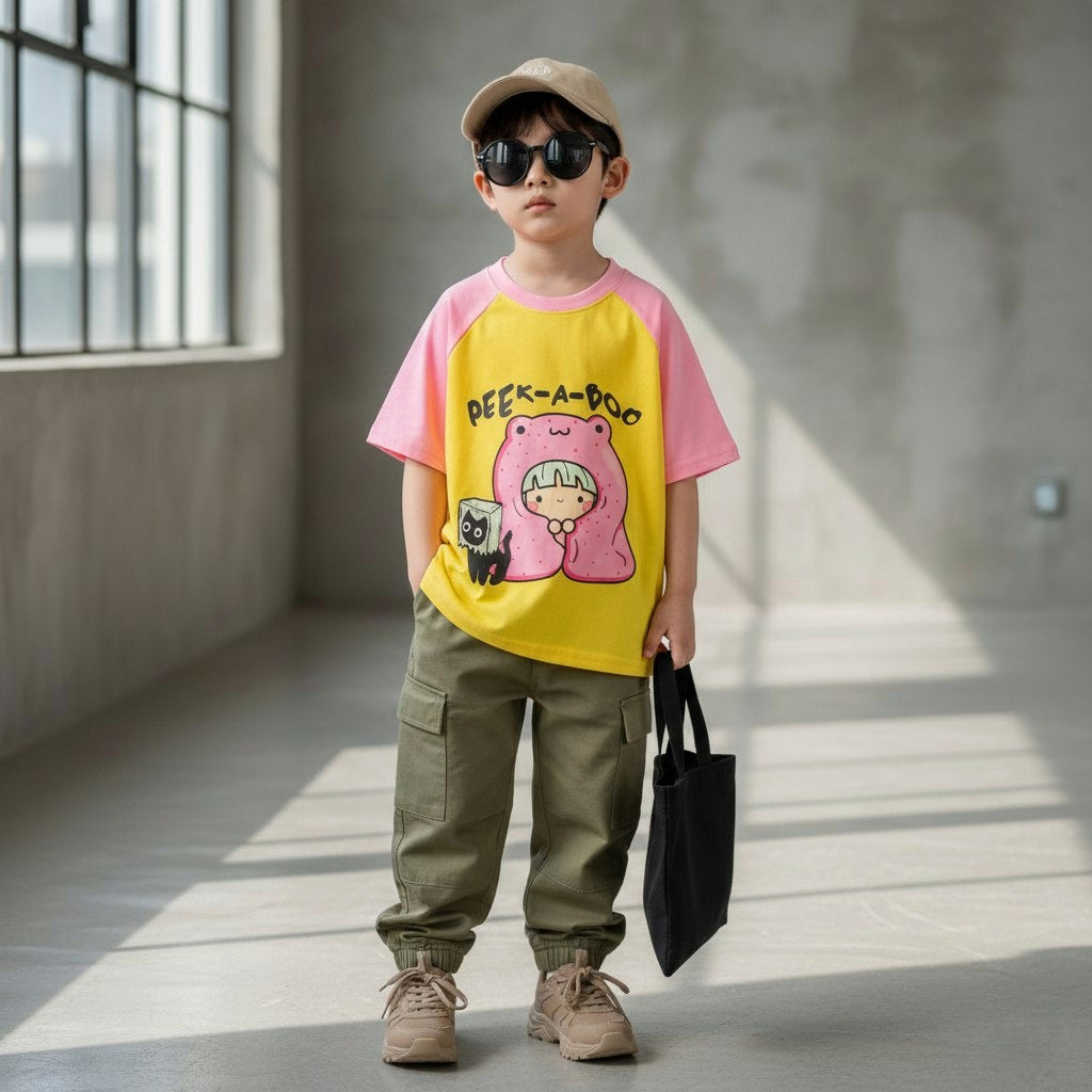 Peek A Boo Yellow Tee