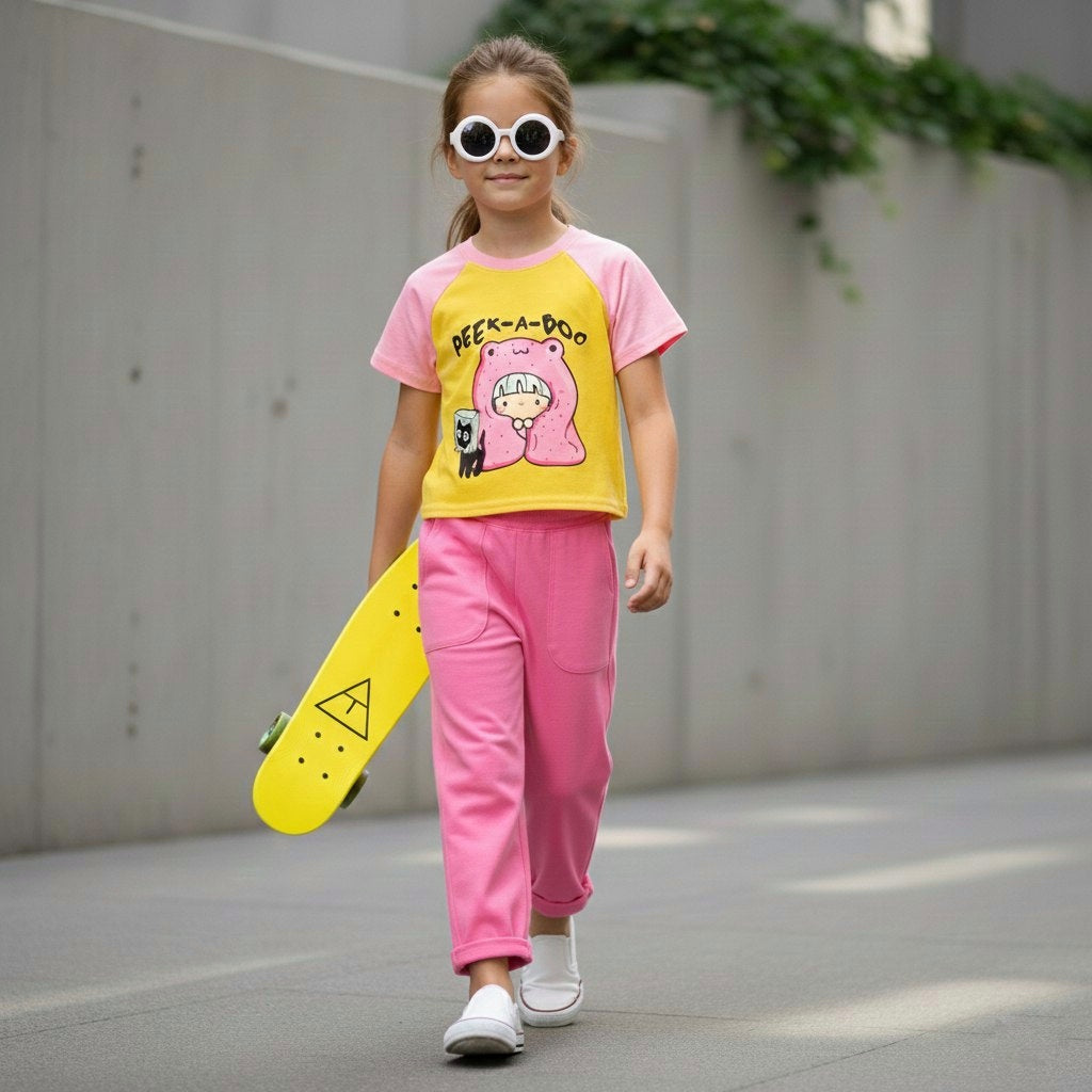 Peek A Boo Yellow Tee