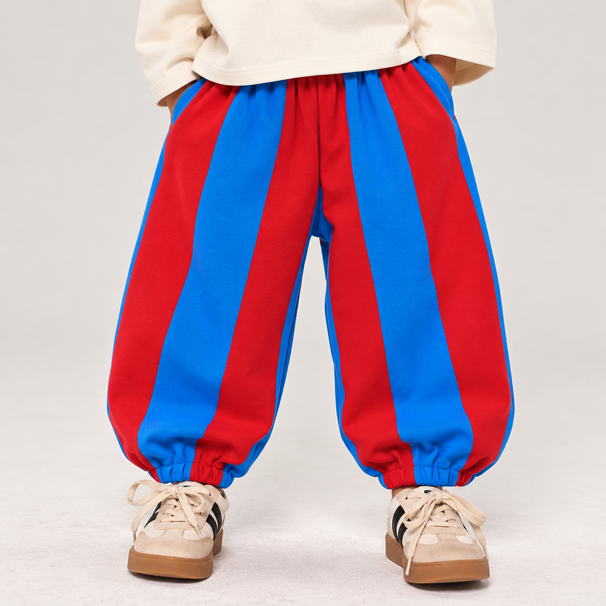 Red And Blue Striped Joggers