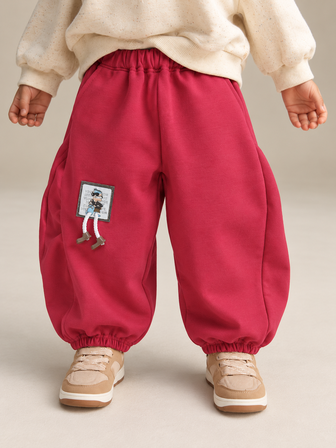 Red leg Cuffed Joggers