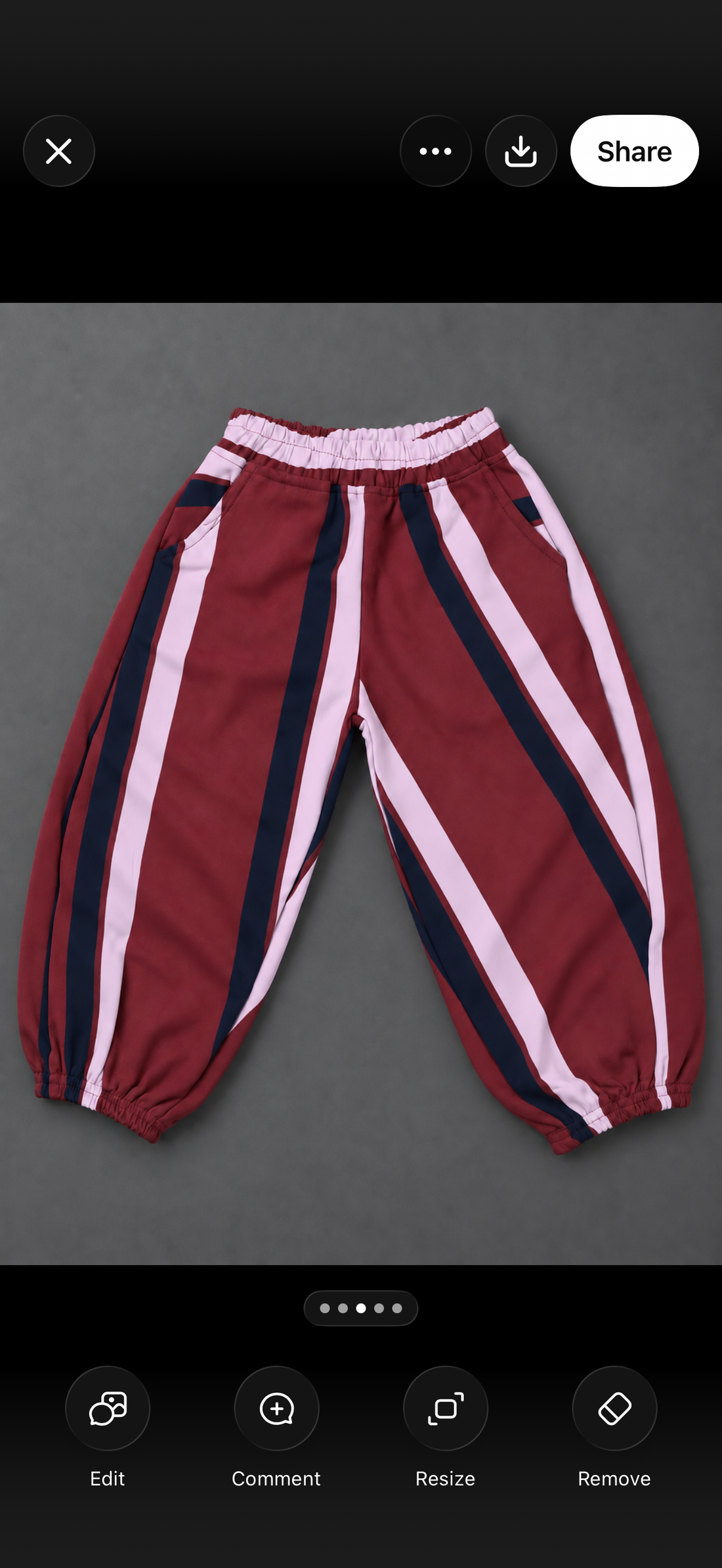 Maroon Motion Cuffed Joggers