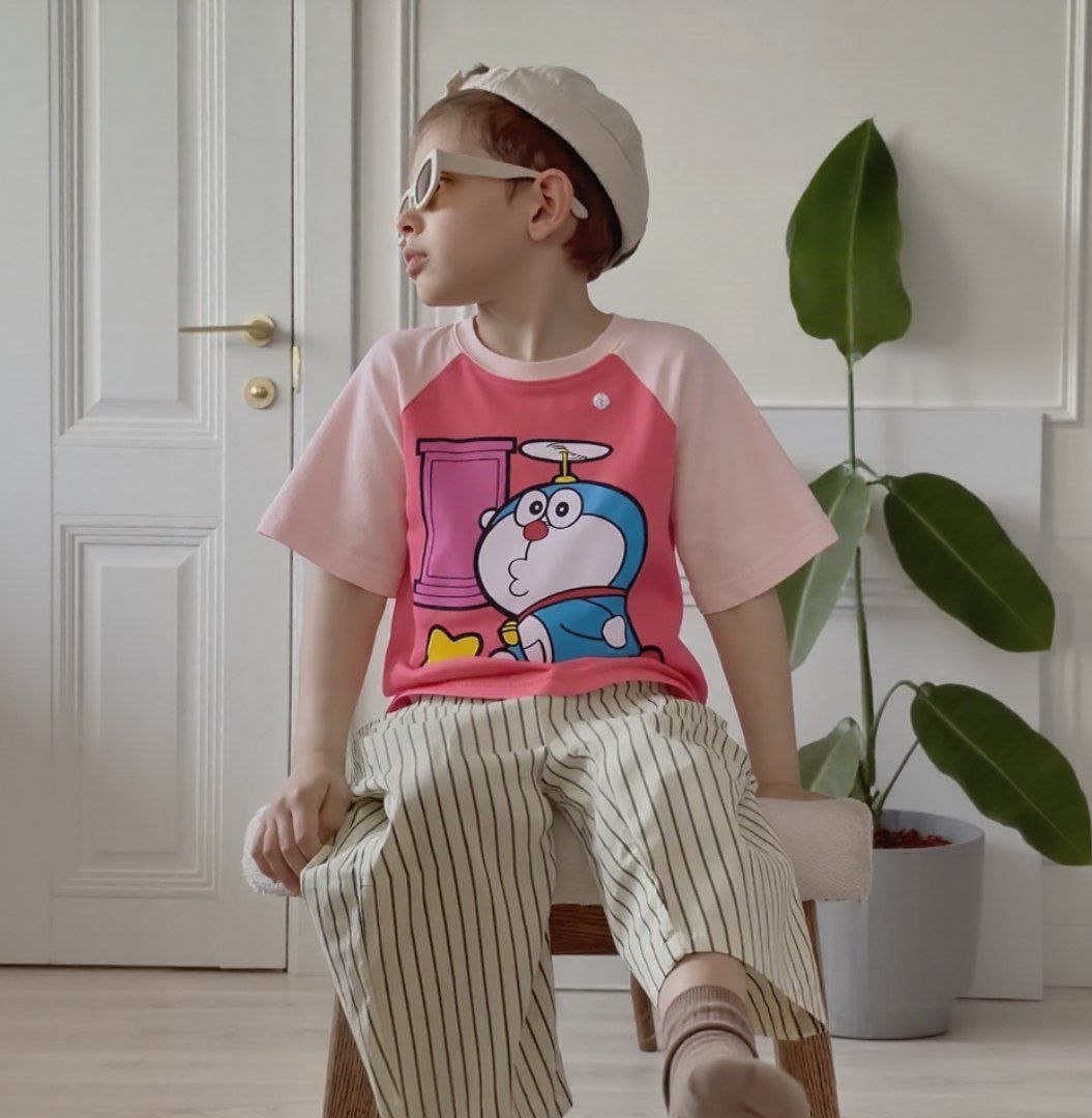 Dorae-mon Pink Peach Dual Shade Tee