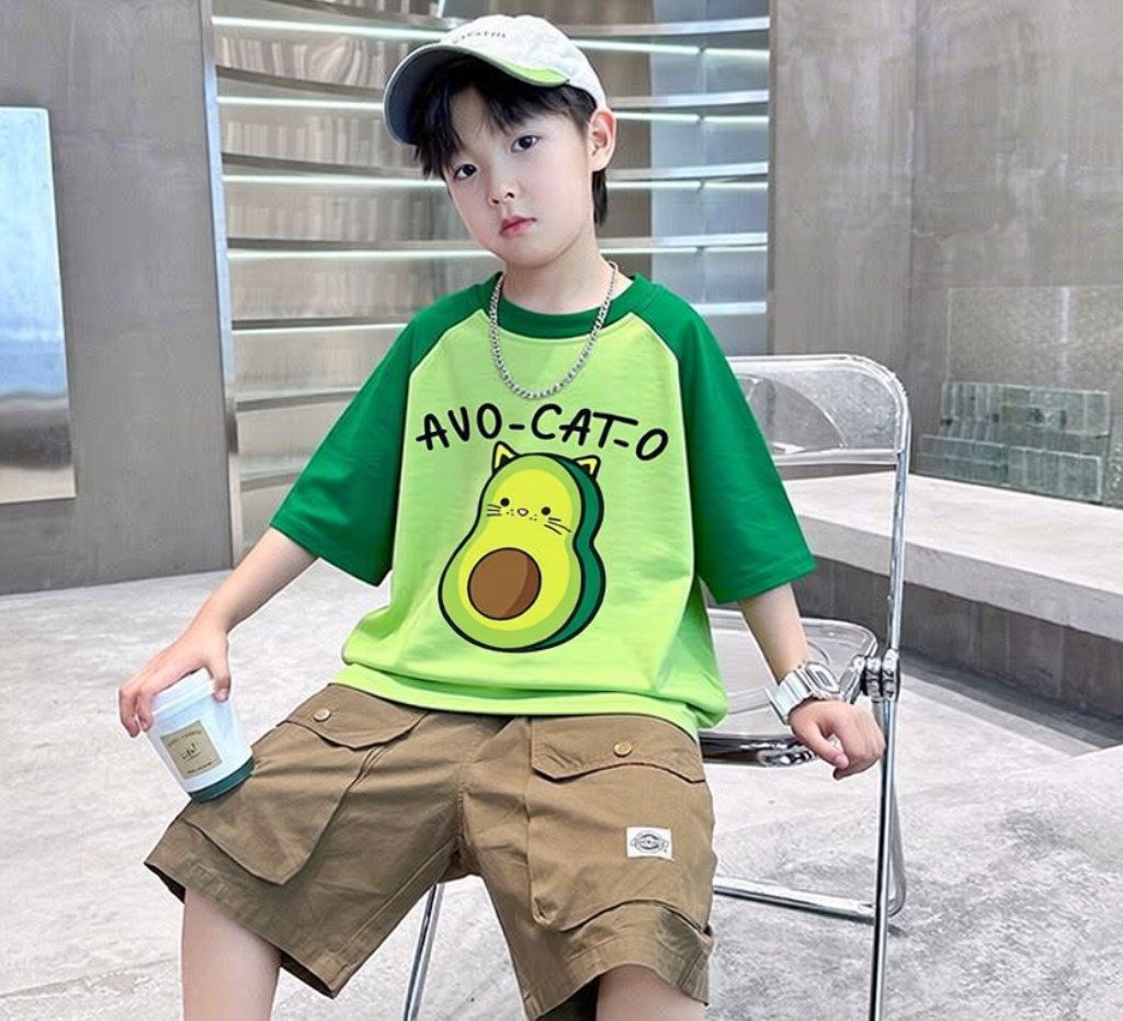 AVO-CAT-O Green Dual Shade Tee