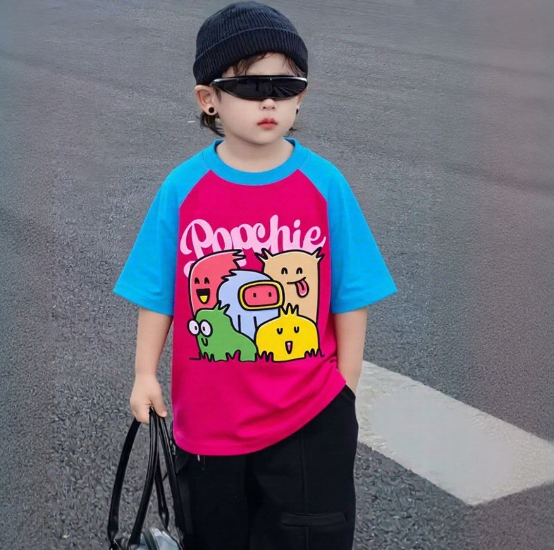 Popchie Multicoloured Friends Dual Shade Tee