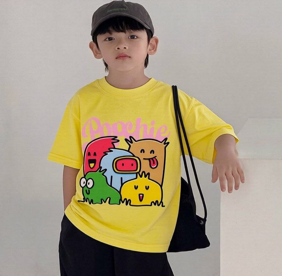 Popchie Multi colour Friends Bright Yellow Tee