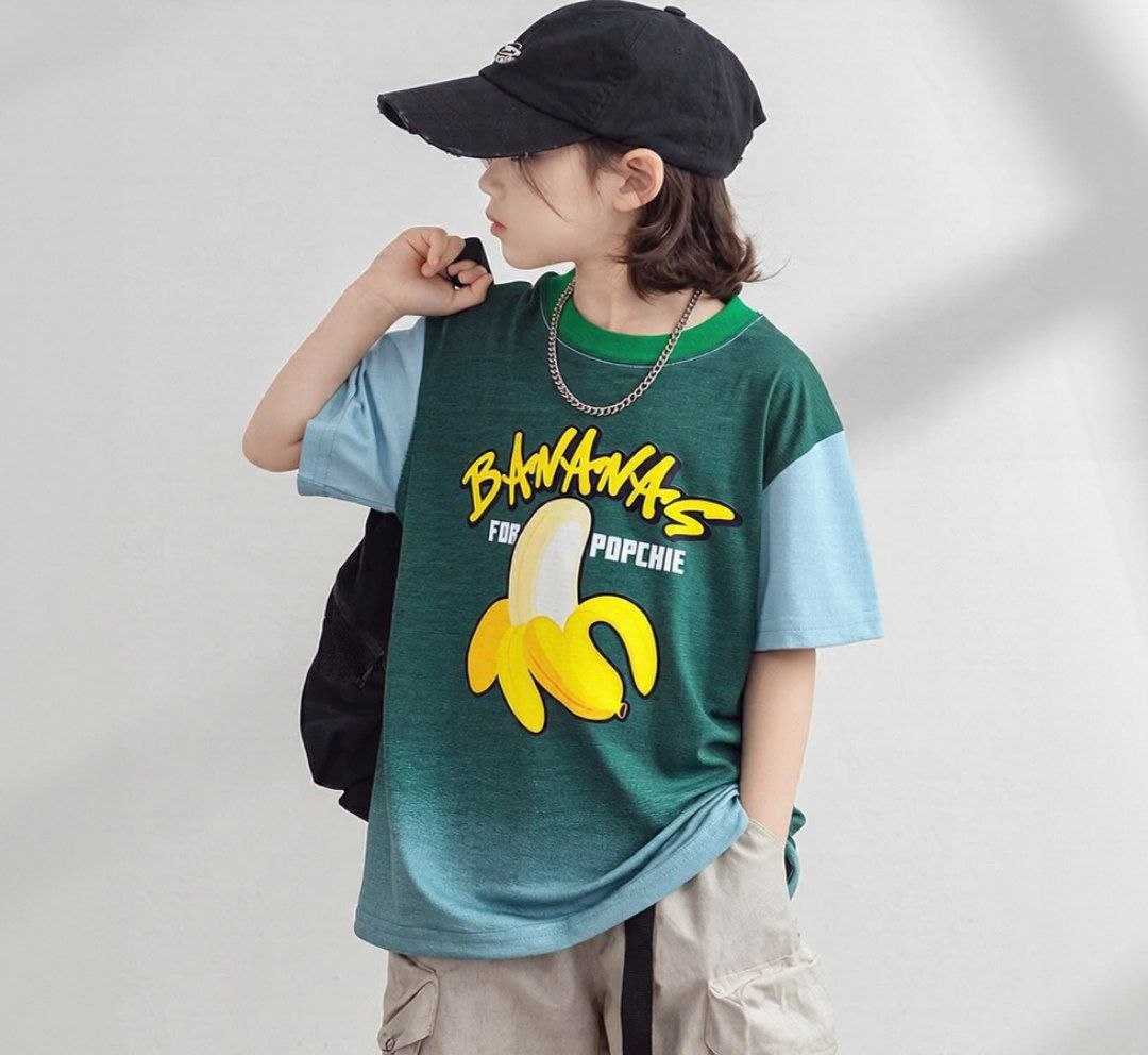 Banana Multi Green Shade Striped Tee