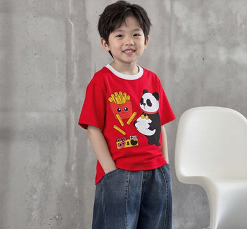 Pigzu & Pom Pom Red Tee
