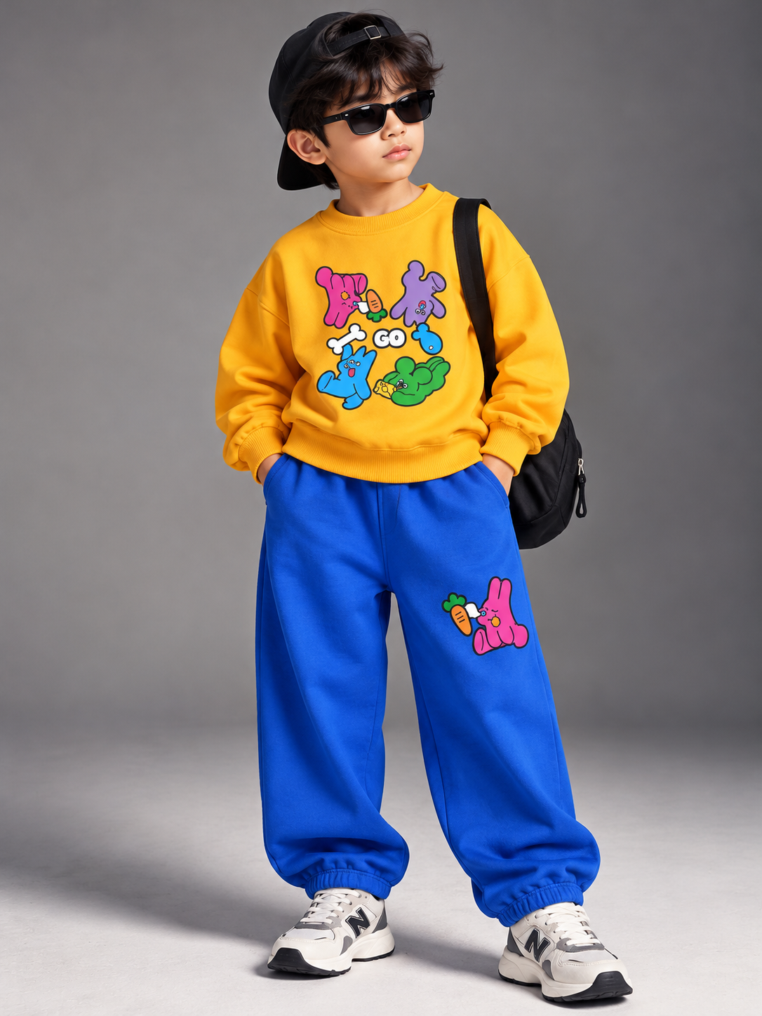 Goofy Bunny Sweatshirt and Joggers - Cord Set