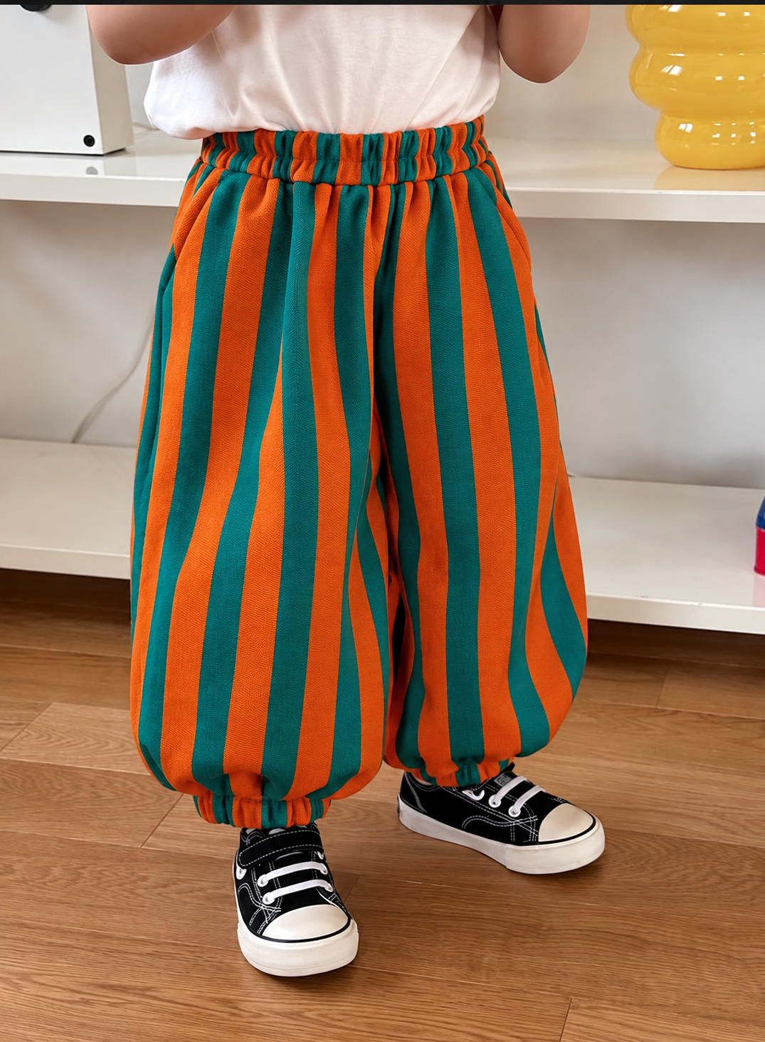 Orange Pop Striped Joggers