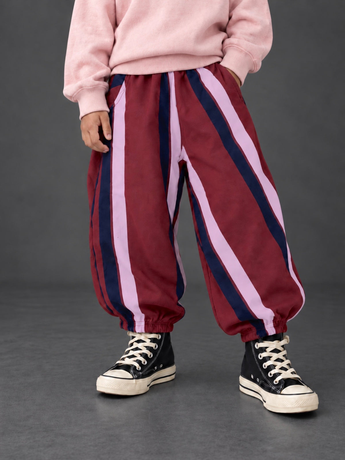 Maroon Motion Cuffed Joggers