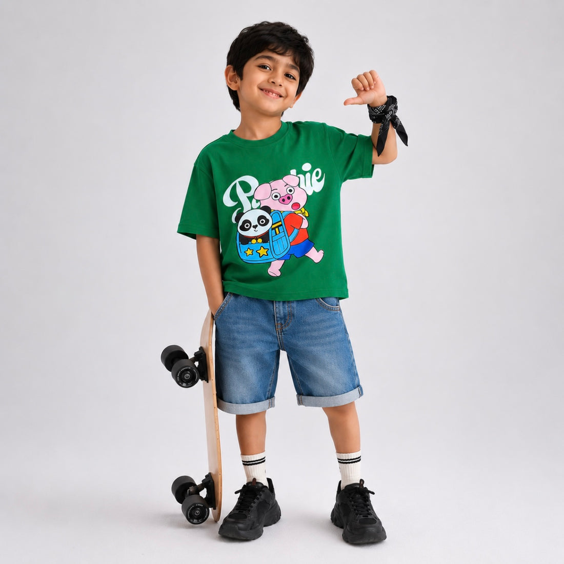 Back To School Popchie Green Tee