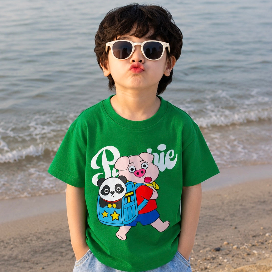 Back To School Popchie Green Tee