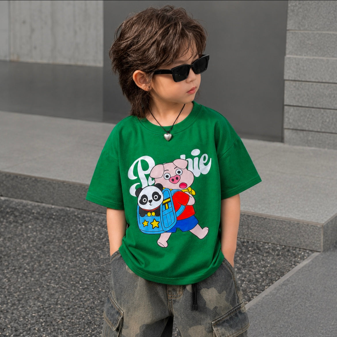 Back To School Popchie Green Tee