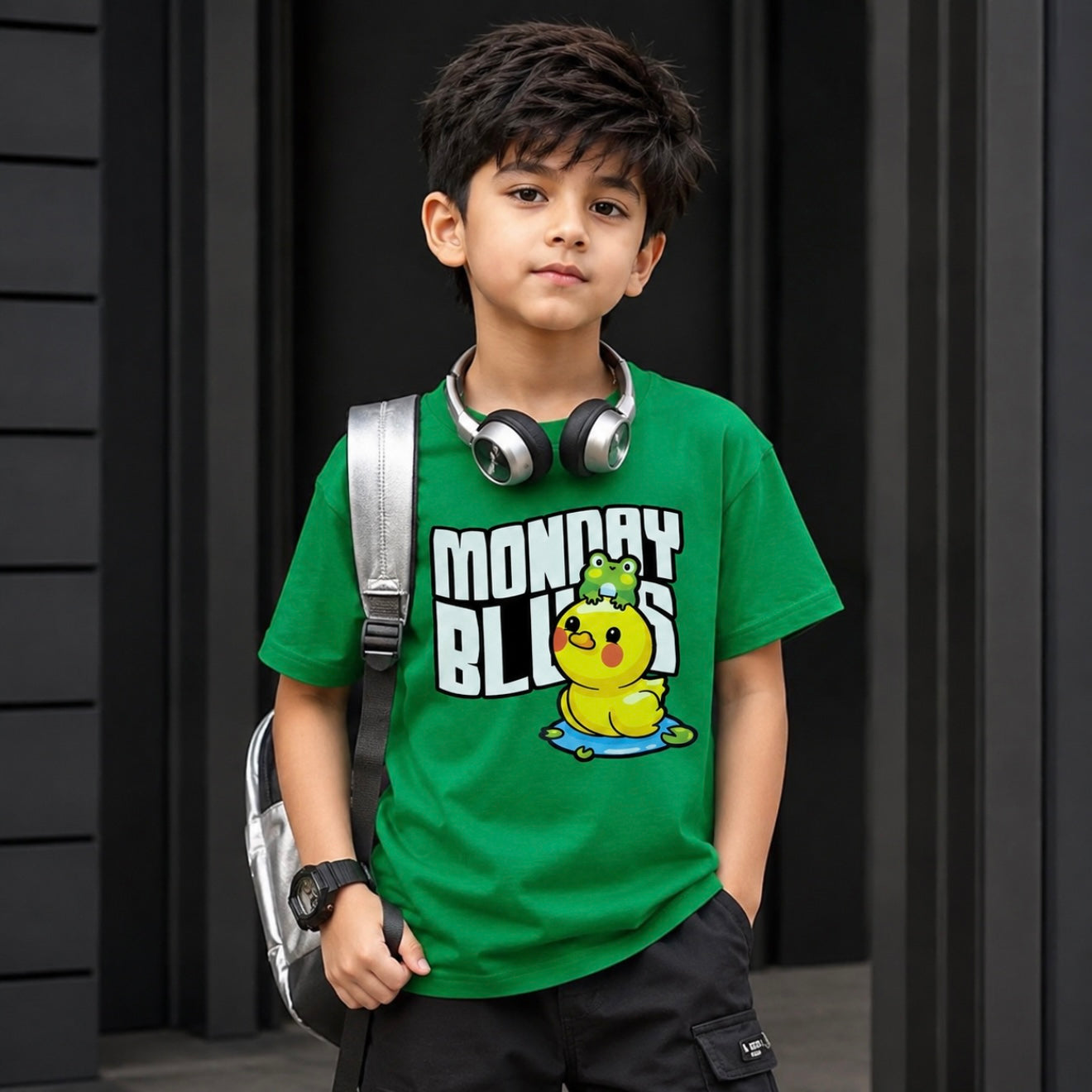 Monday Blues Green Tee