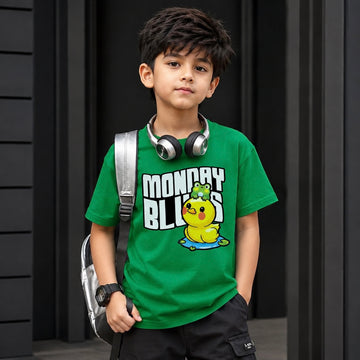 Monday Blues Green Tee