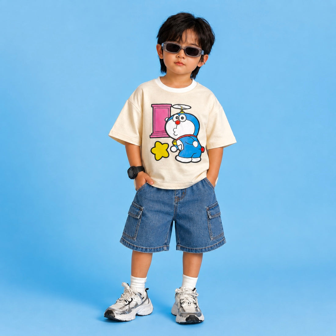 Dore-mon Beige Tee