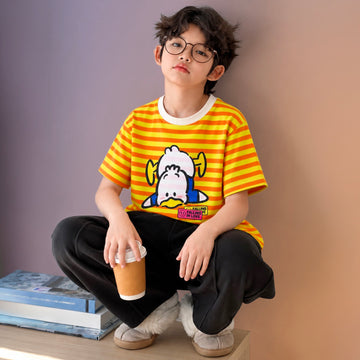 Falling In Love Orange Yellow Striped Tee