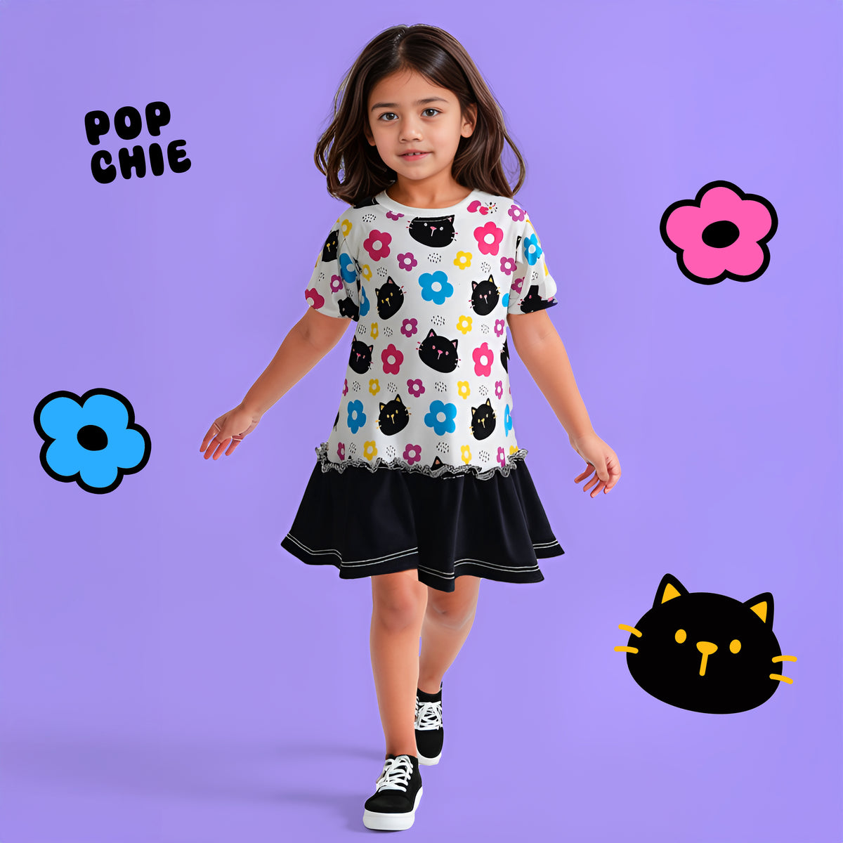 Sweet Kitty Frock Dress