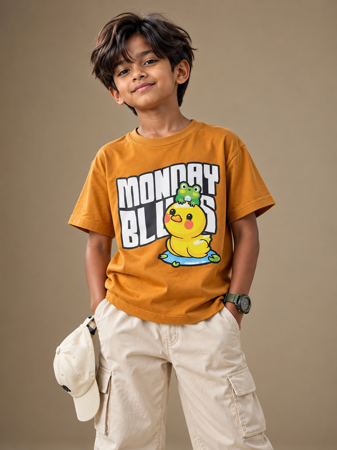 Monday Blues Mustard Tee