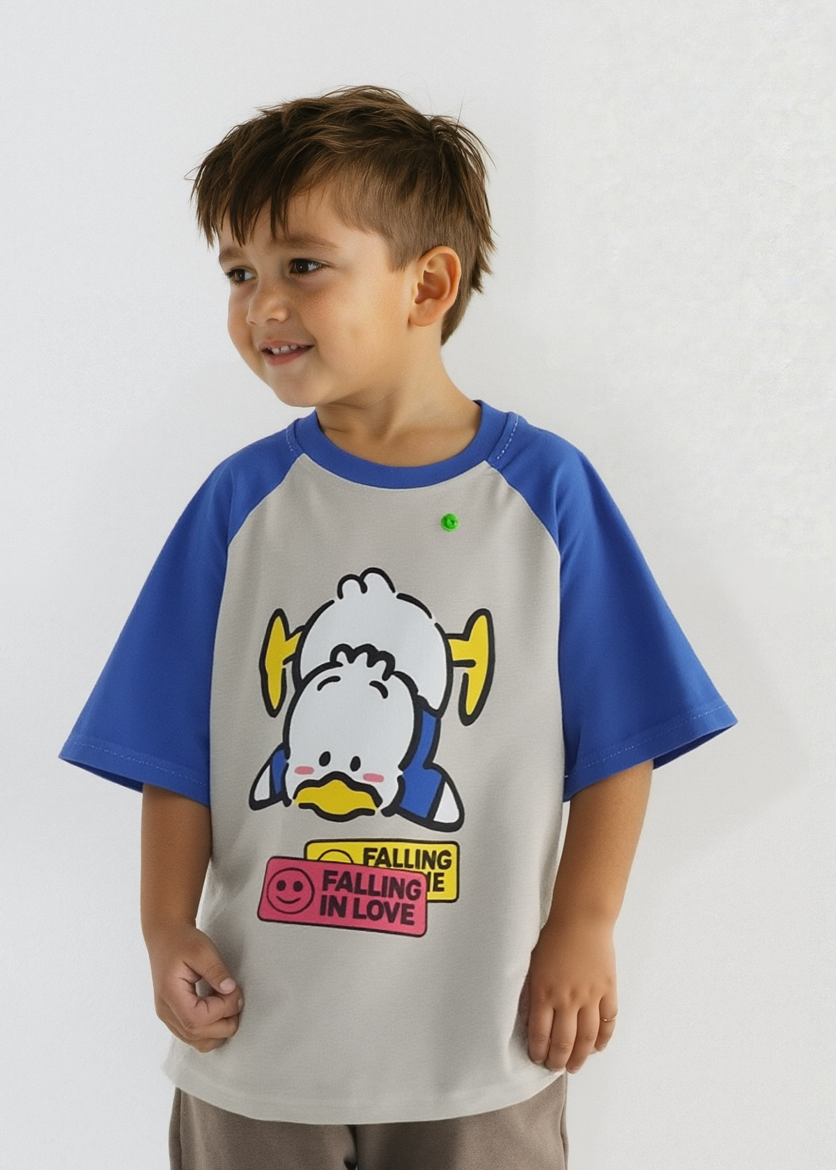 Falling In Love White And Blue Dual Tee