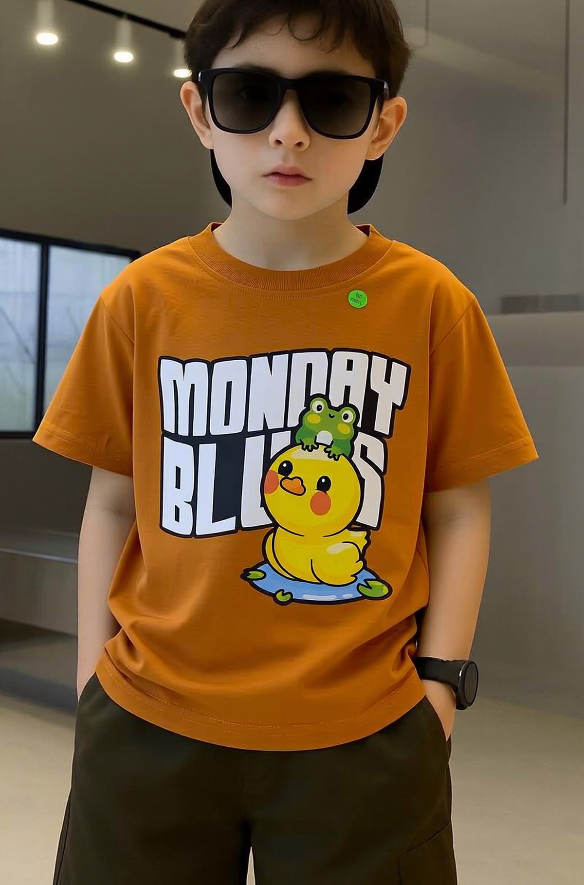 Monday Blues Mustard Tee