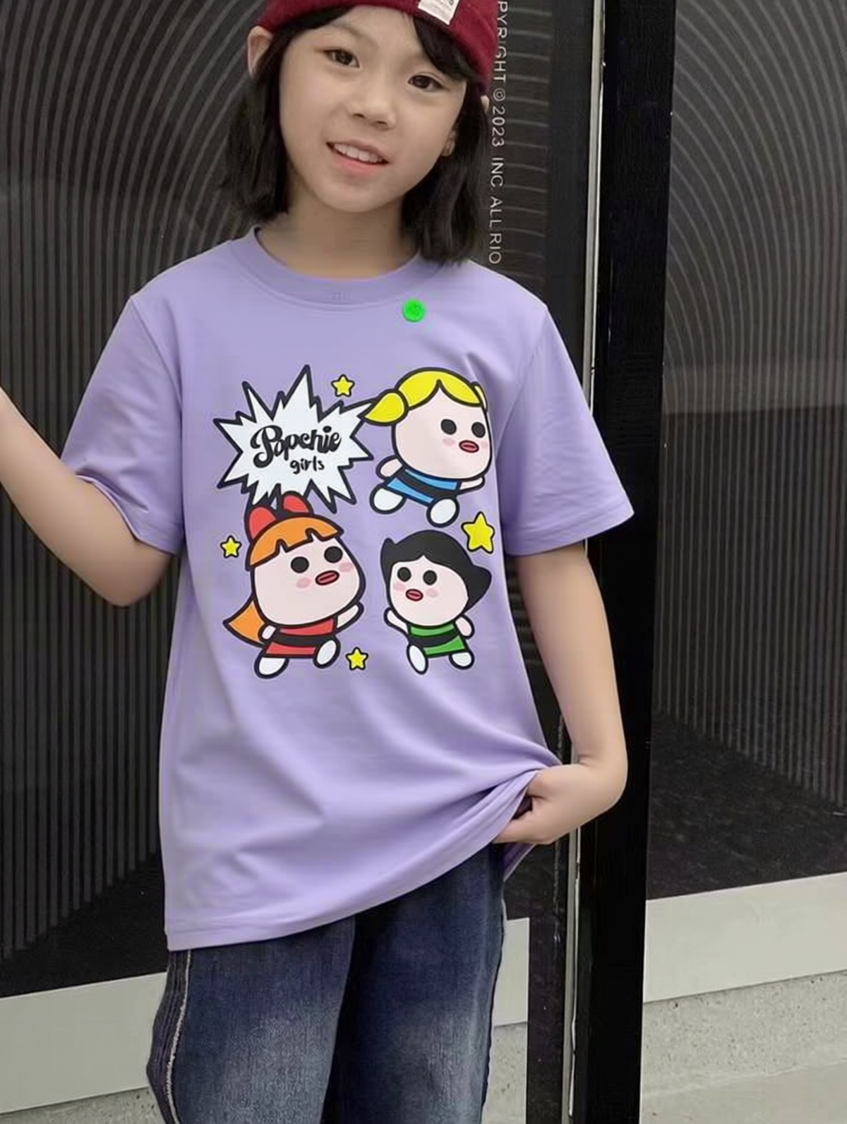 Popchie Power Puff Purple Tee