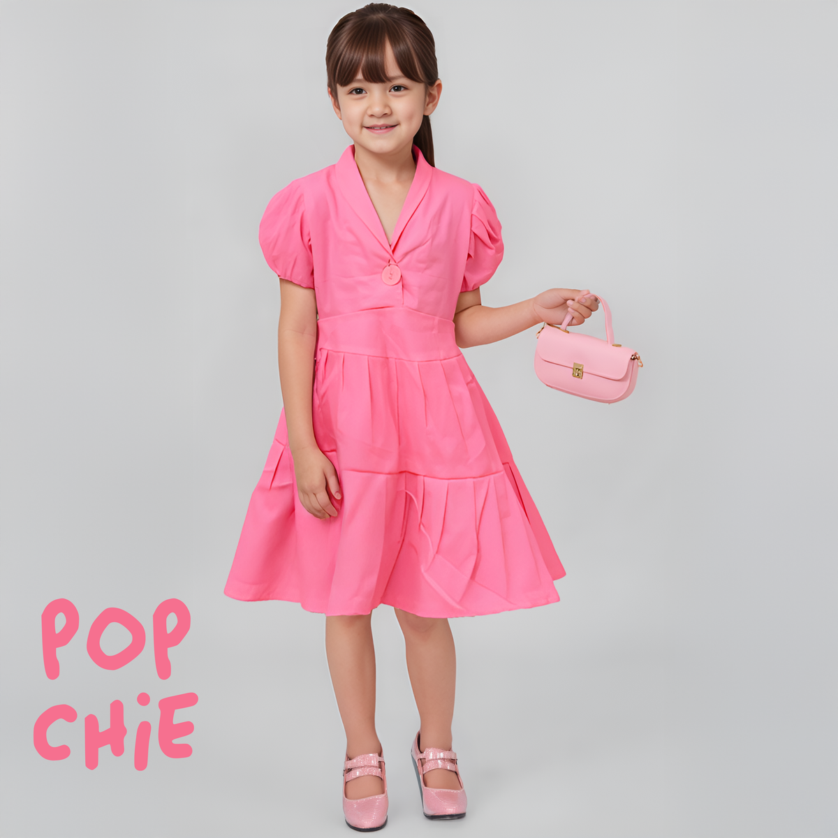 Neon Summer Dress - Pink