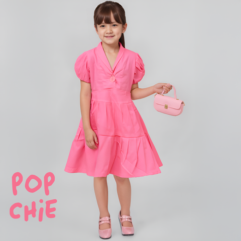 Neon Summer Dress - Pink