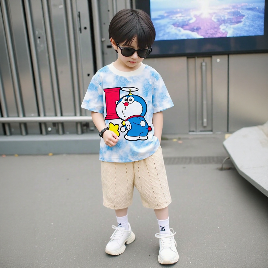 Doraemon Blue Splash Dream Tee