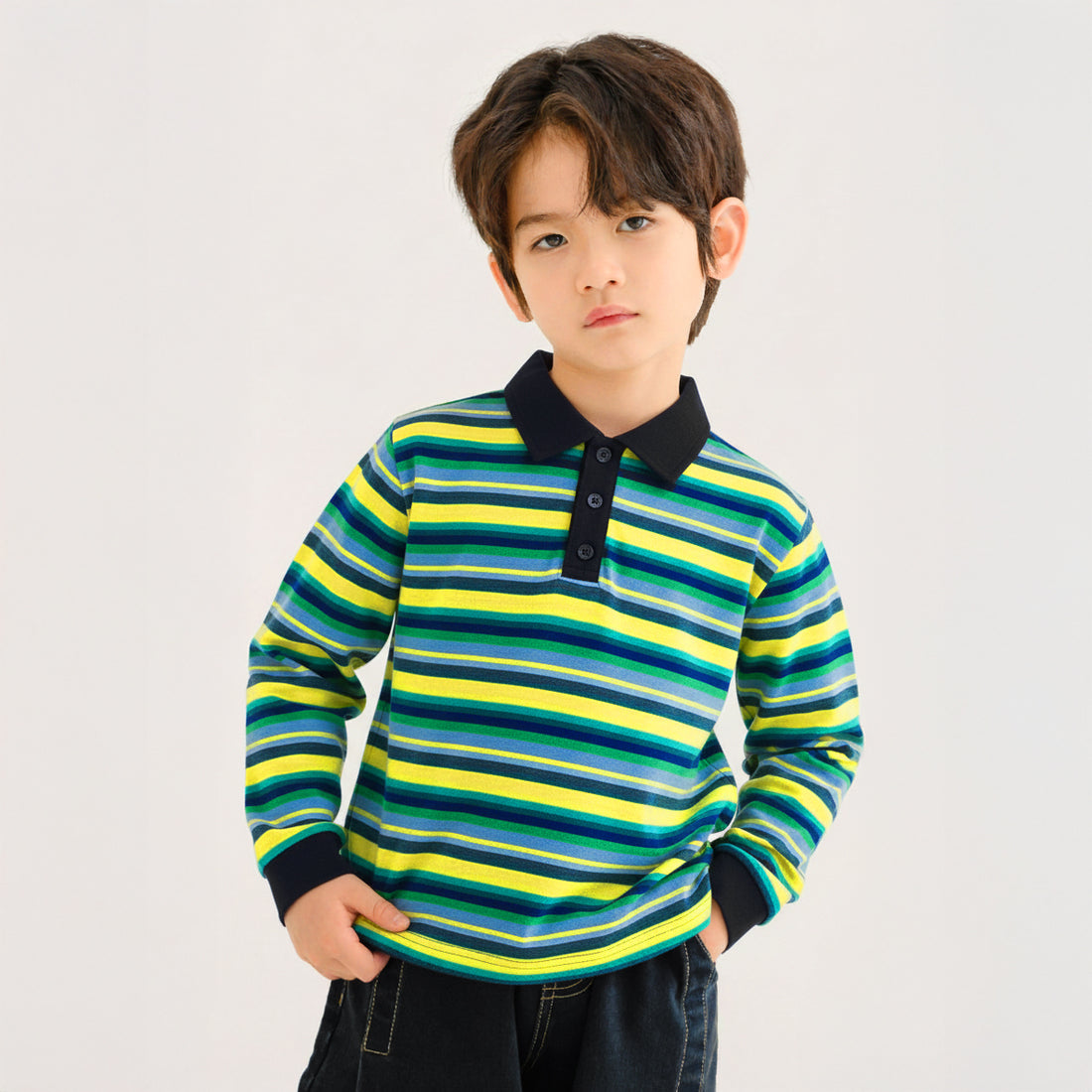 Safari Stripes Polo T-Shirt for Kids