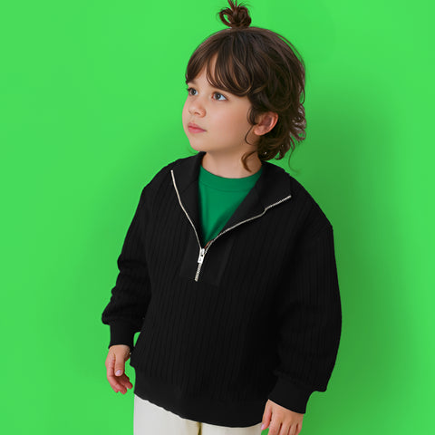 Polo Textured Zip Up Tee with Toy