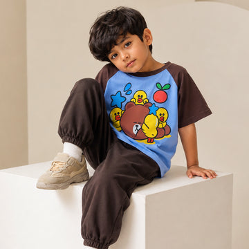 Muzzleberry Blue Brown Dual Tee