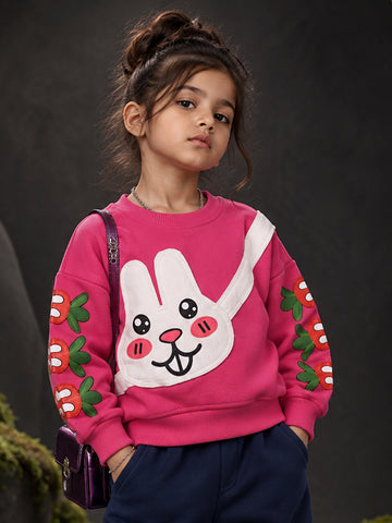 Pink Bunny Oversized Sweatshirt