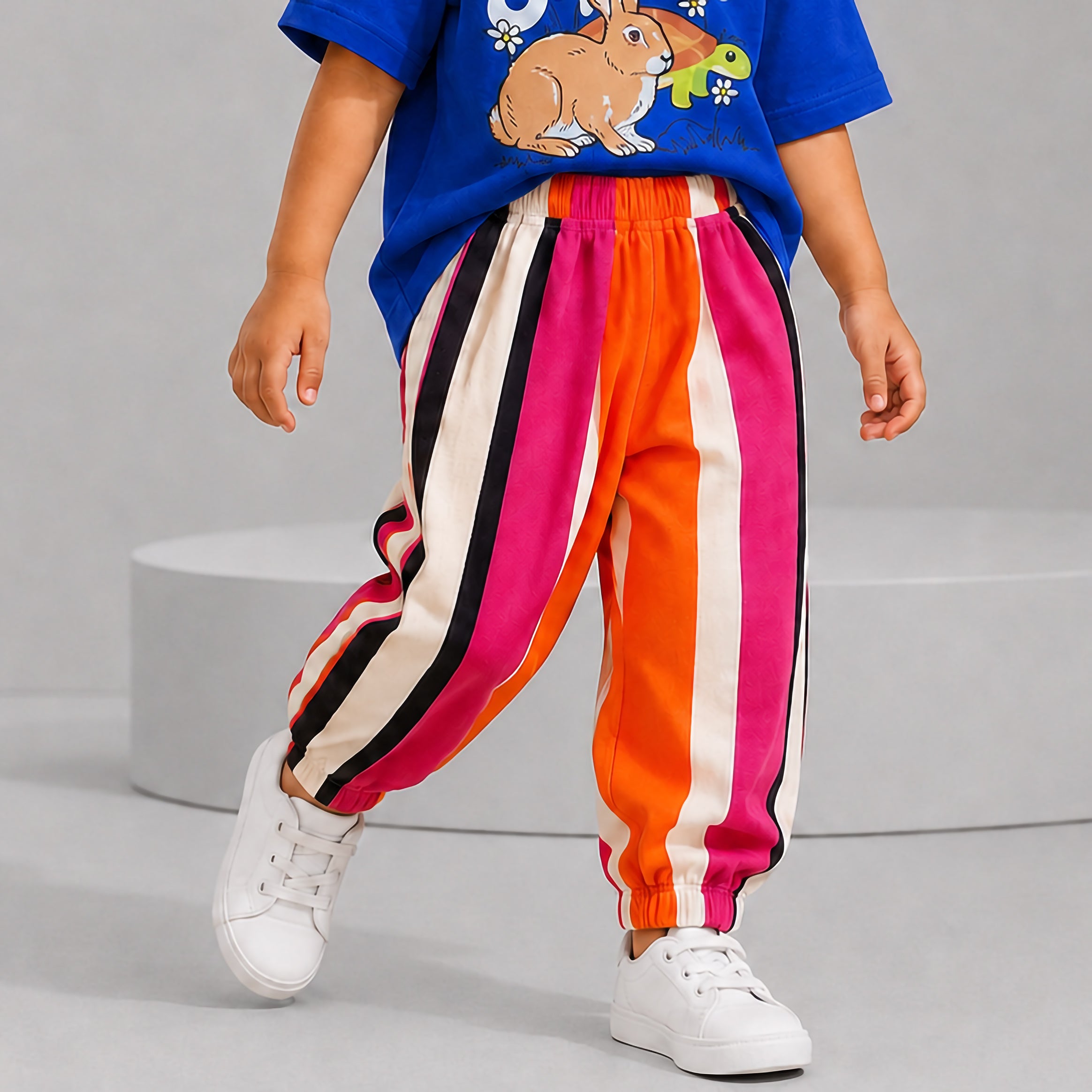 Candy Striped Cuffed Joggers