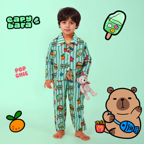 Capybara Stripe Nightsuit
