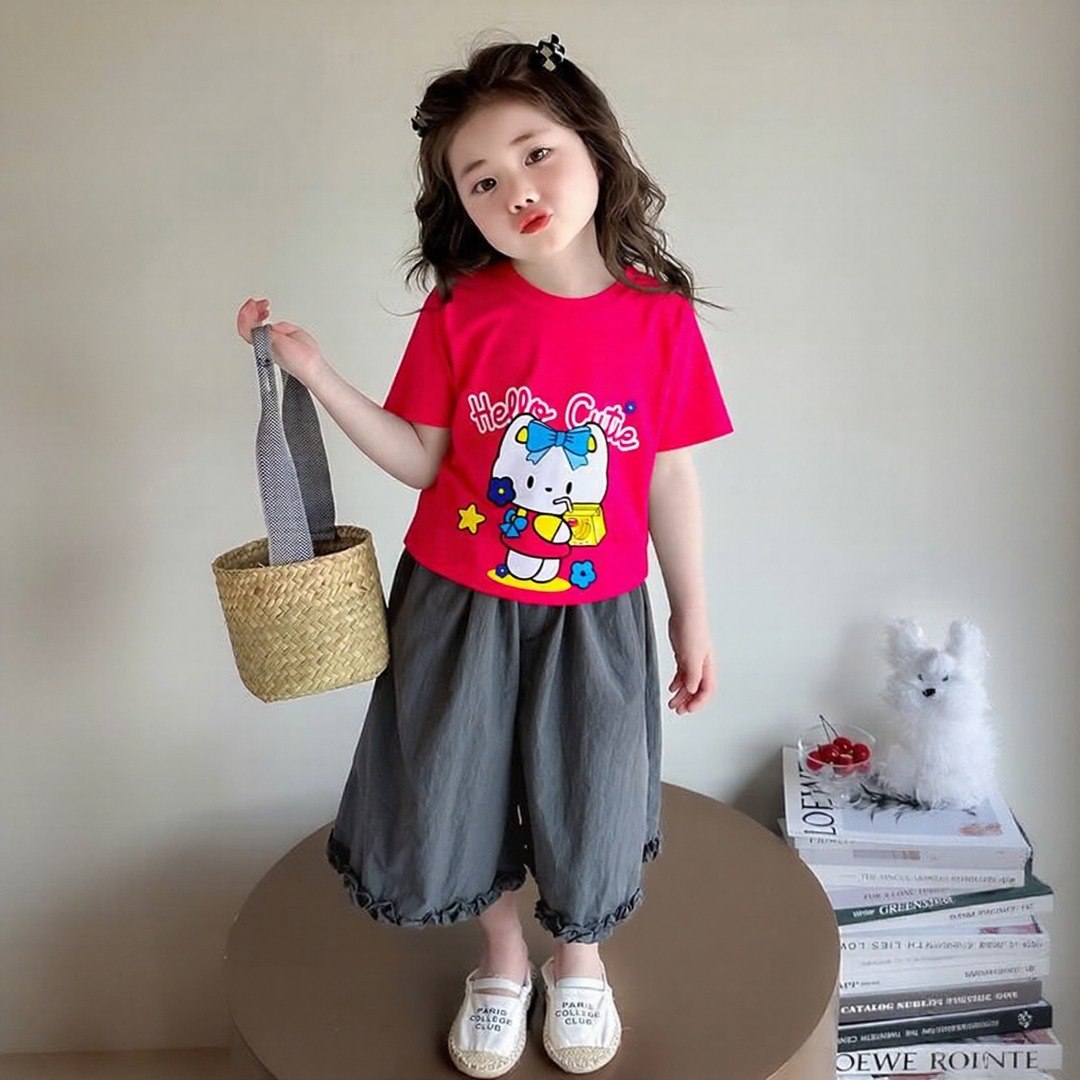 Hello Cutie Meow BubbleGum Tee