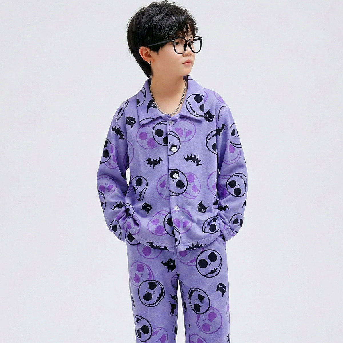 Purple Halloween Cord Set - Hosiery