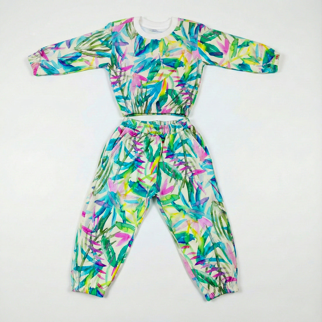 Pastel Rainbow Leaves Cord set