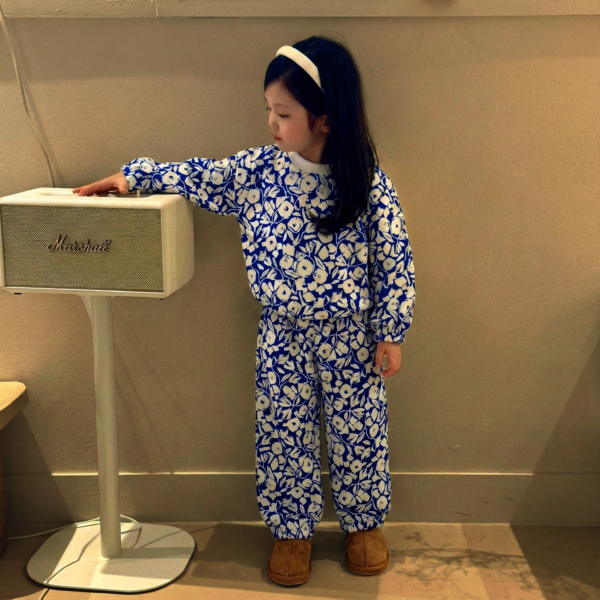 Floral Blue Cord set