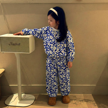 Floral Blue Cord set