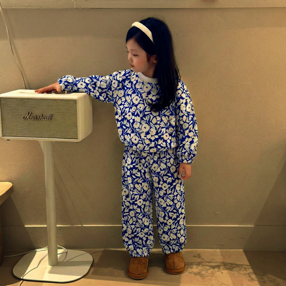 Floral Blue Cord set