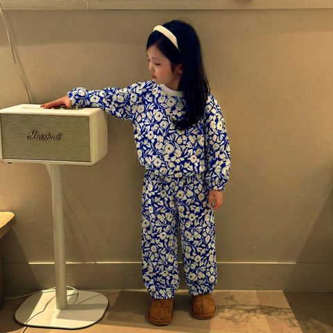 Floral Blue Cord set