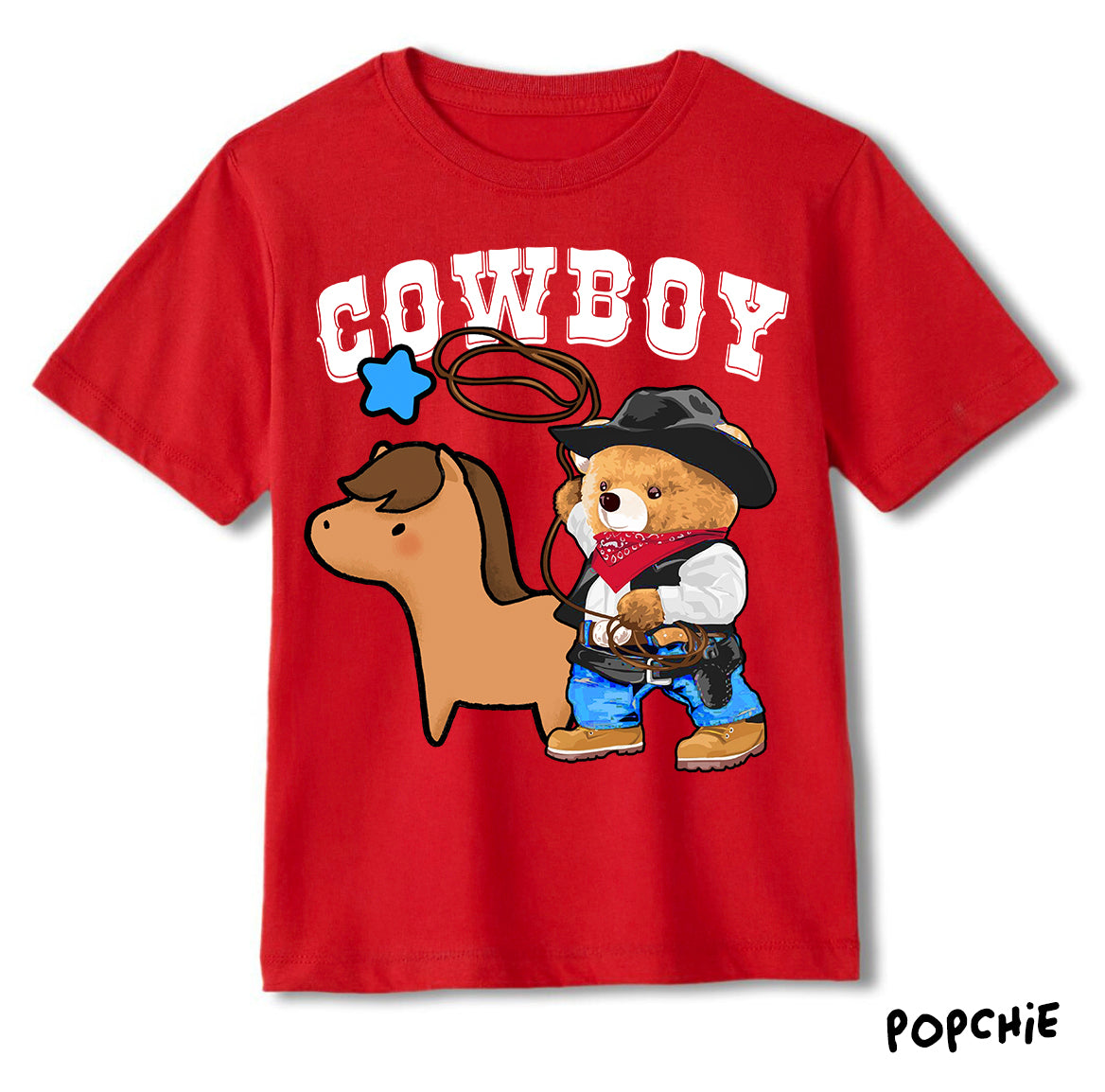 Cowboy Red T-Shirt for Kids
